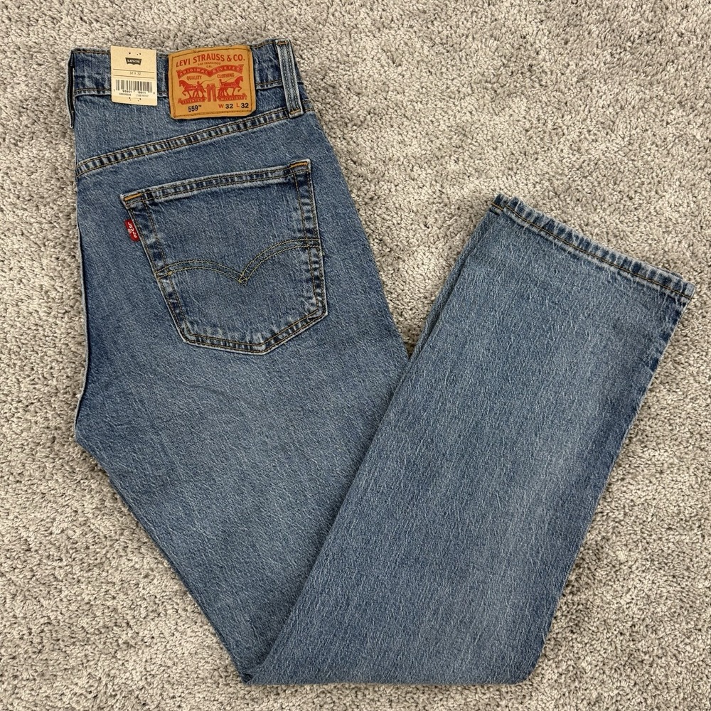 Levi's 559 Jeans Men's 32x32 NWT Relaxed Straight Cotton Medium Wash